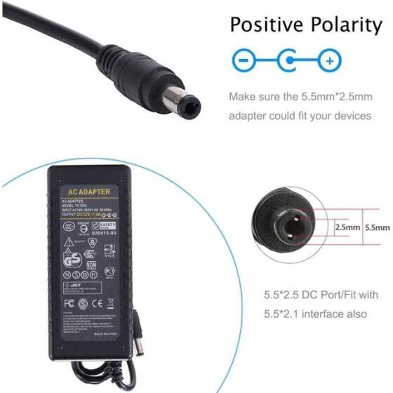 12V 4A 48W UK Plug Dual-Wire Integrated Power Adapter - 2