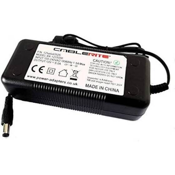 12V 5A 60W UK Plug Dual-Wire Integrated Power Adapter - 2