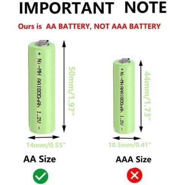 1.2V AA1800MAH NI-MH Rechargeable Battery - 2