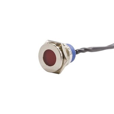 16mm 24v Red LED Metal Cable Signal Lamp IP67 GQ16T-R - 1