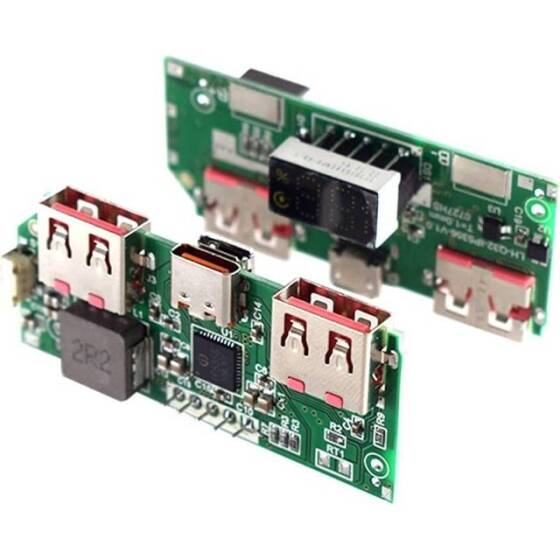 18650 5V 1A/2A Lithium Battery Digital Display Charging Module Dual Usb Output BAnd Display Booster Module - 5