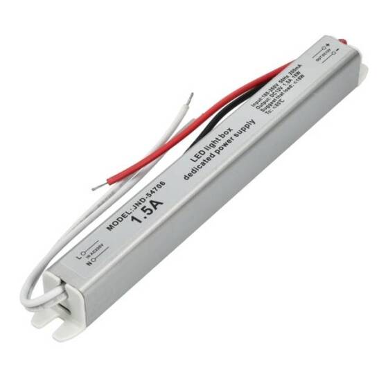 18W 12V 1.5A Ultra Thin Strip Power Supply - 1