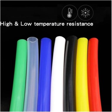 1Meter Blue Silicone Tube Flexible Rubber Hose Drink Water Pipe Food Grade Connector ID 4mm X 6mm OD - 4