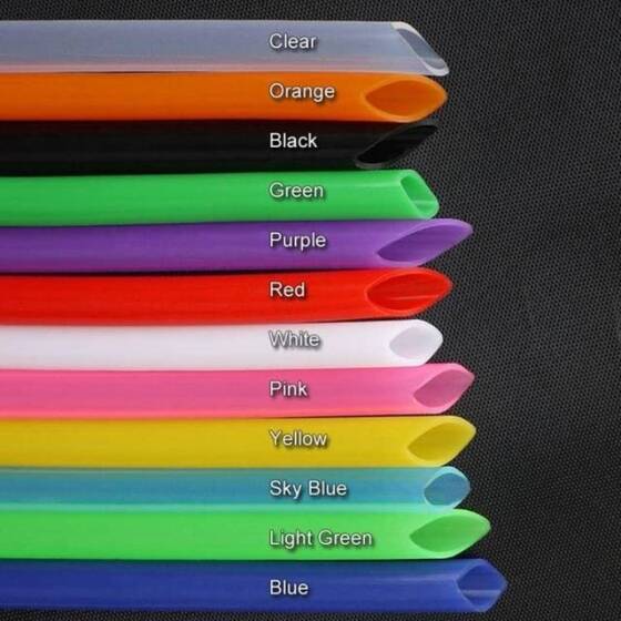 1Meter Red Silicone Tube Flexible Rubber Hose Drink Water Pipe Food Grade Connector ID 2mm X 4mm OD - 5