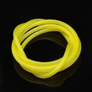 1Meter Yellow Silicone Tube Flexible Rubber Hose Drink Water Pipe Food Grade Connector ID 5mm X 7mm OD - 1