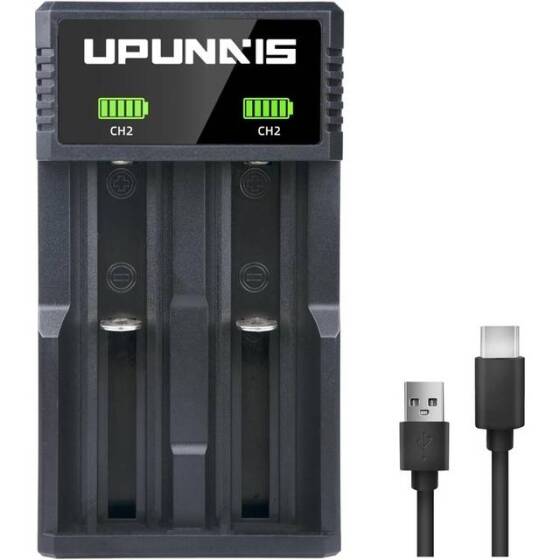 2-Channel EU Plug Universal 18650 Battery Charger Li ion Rechargeable Smart Charger For 14500 16340 - 1