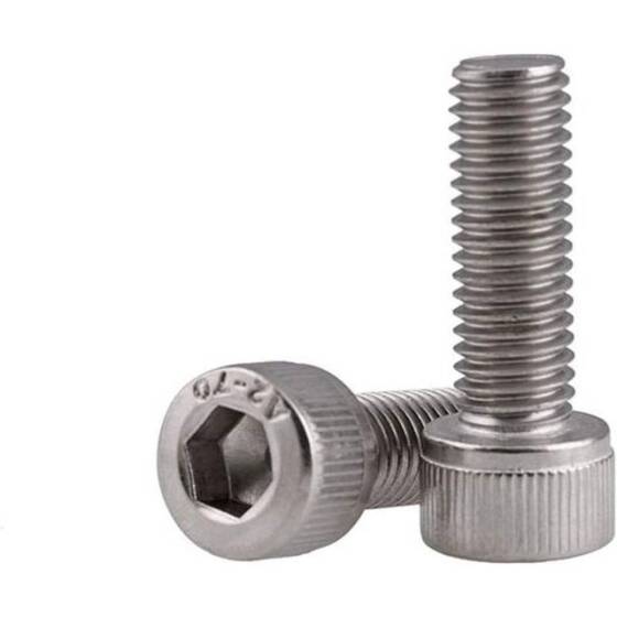 201 Stainless Steel Cylindrical Hexagon Socket Head Screw M3 30mm - 1