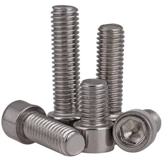 201 Stainless Steel Cylindrical Hexagon Socket Head Screw M3 8mm - 1