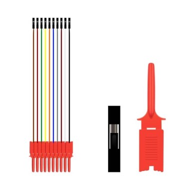 20cm Test Hook Clips For Logic Analyzer USB Saleae 24M 24Mhz 8 Channel 10-Way - 2