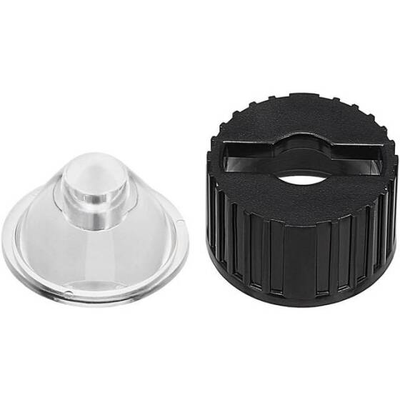 20mm LED Lamp Bead Lens 15 Degrees With Black Flat Mouth Lampshade (Apply to 1W 3W 5W RGB LED) - 3