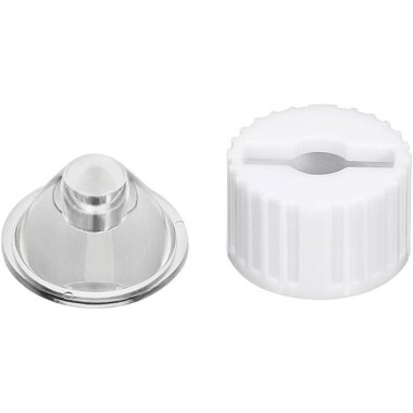 20mm LED Lamp Bead Lens 15 Degrees With White Flat Mouth Lampshade (Apply to 1W 3W 5W RGB LED) - 3