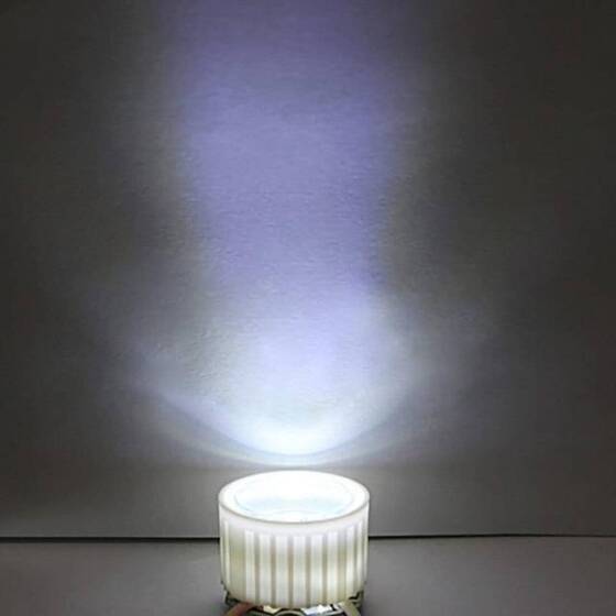 20mm LED Lamp Bead Lens 5 Degrees With White Flat Mouth Lampshade (Apply to 1W 3W 5W RGB LED) - 5