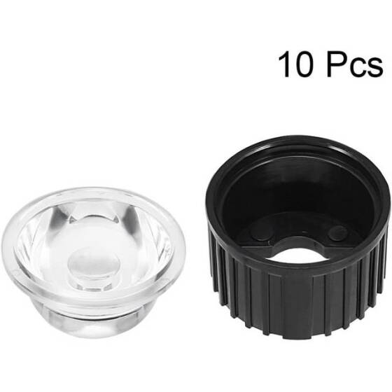 20mm LED Lamp Bead Lens 90 Degrees With White Flat Mouth Lampshade (Apply to 1W 3W 5W RGB LED) - 2