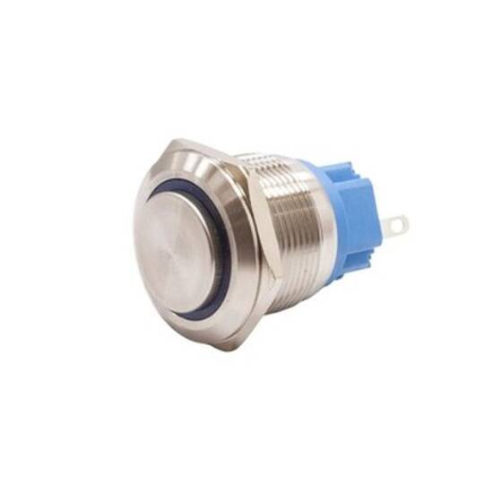 22B-G1Z-E 22mm Protruding Key Illuminated Metal Button - Blue - 1
