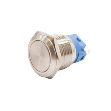 22B-P1 22mm Flat Spring Metal Button - 1