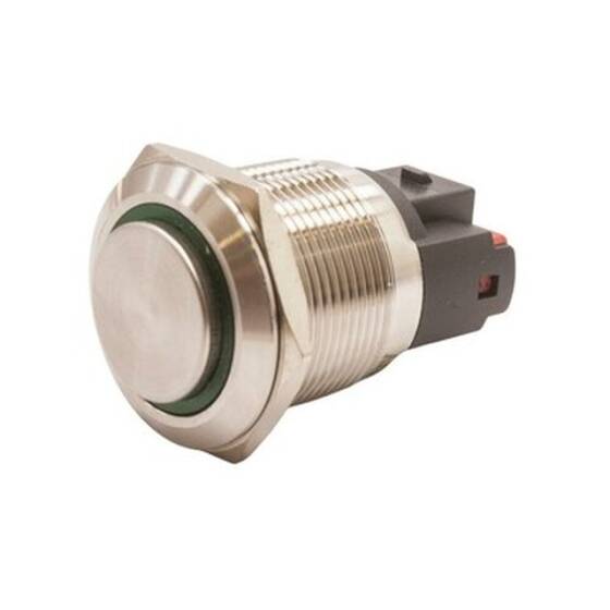 22E-G1Z-E 22mm Extended Key Illuminated Metal Button - Green - 1