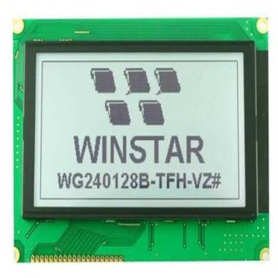 240x128 Graphic LCD Display White - WG240128B-TFH-VZ# - 1
