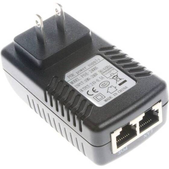 24V 0.5A 100M PoE Injector US Plug - 2