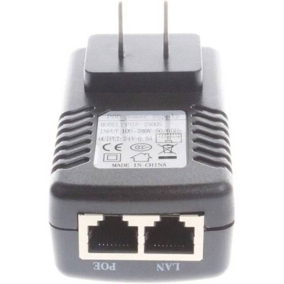 24V 0.5A 100M PoE Injector US Plug - 3