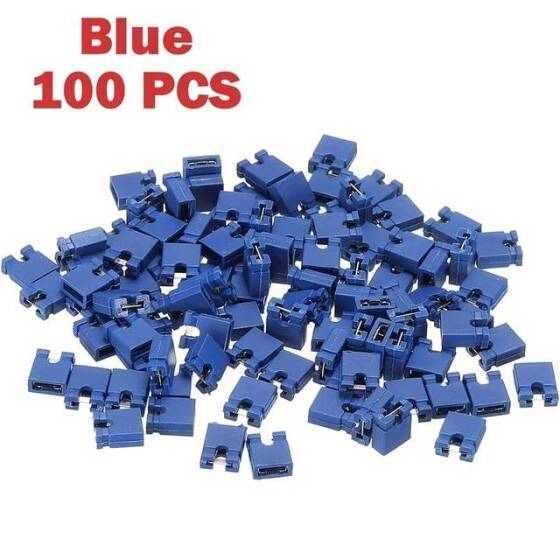 2.54mm Standard Circuit Board Computer Jumper Cap Shunts Short Circuit Cap Blue - 1