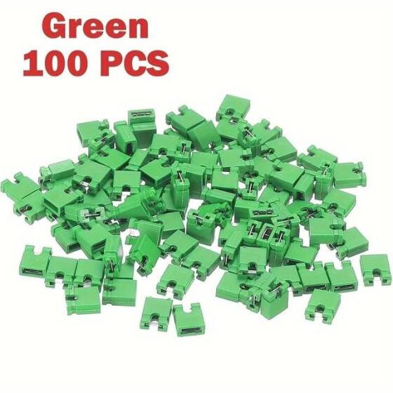 2.54mm Standard Circuit Board Computer Jumper Cap Shunts Short Circuit Cap Green - 1