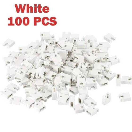 2.54mm Standard Circuit Board Computer Jumper Cap Shunts Short Circuit Cap White - 1