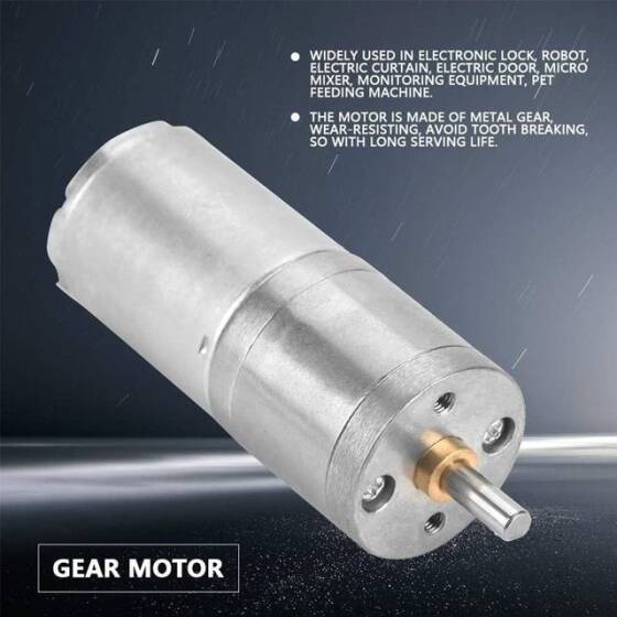 25GA-370 12V 60RPM DC Reducer Gear Motor - 2
