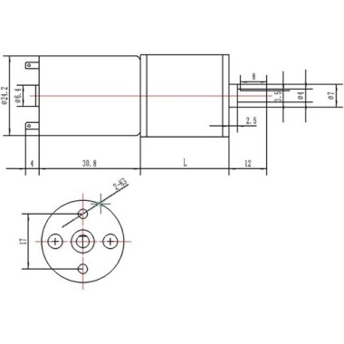 25GA-370 6V 35RPM DC Reducer Gear Motor - 2