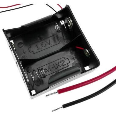 2x LR20 Battery Holder Box With Cover With Switch And DC - 1