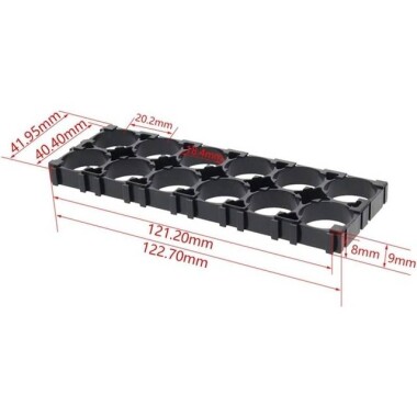2x6 18650 Battery Holder With 18.5mm Bore Diameter - 3