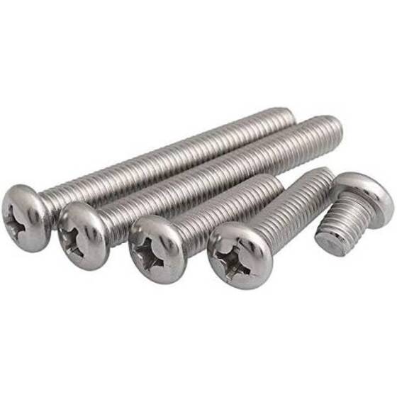 304 Stainless Steel Cross Recessed Pan Head Screw M3 8mm - 4