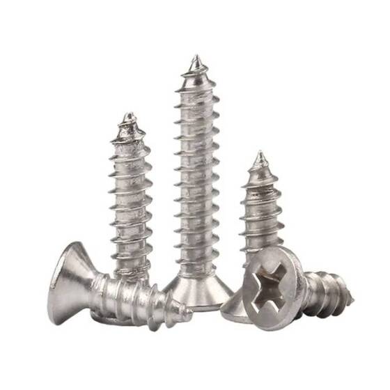 304 Stainless Steel Cross Recessed Countersunk Head Tapping Screws M1-4x5 - 4