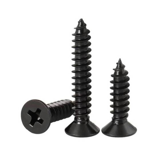 304 Stainless Steel Cross Recessed Countersunk Head Tapping Screws M3x20 - 1