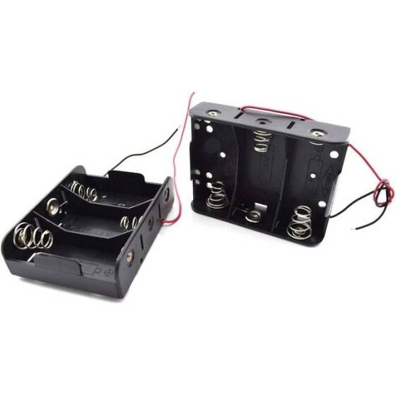 3x LR14 Battery Holder Box Without Cover - 4