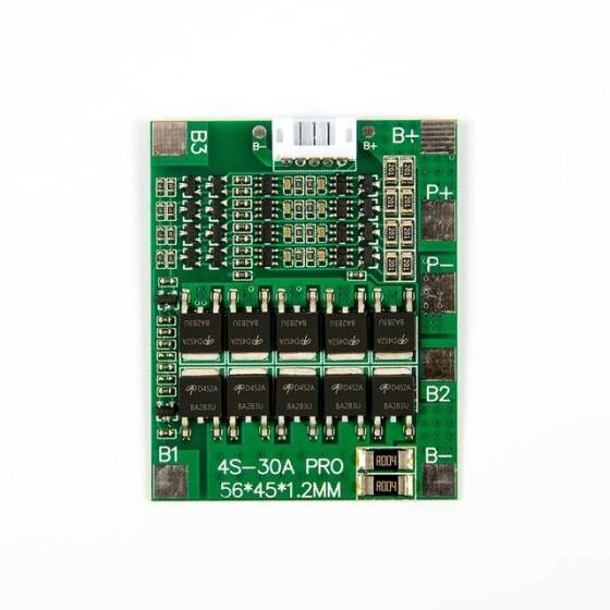 4 Series 30A 18650 Lithium Battery Protection Board 14.8V 16V with Cable - 1