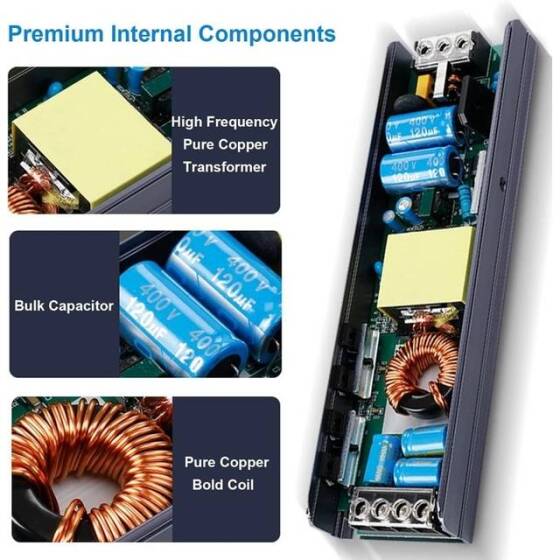 400W 12V 33.3A Ultra Thin Led Dedicated Power Supply Without Fan - 4