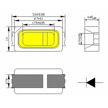 4014 0.2W SMD LED Red - 2