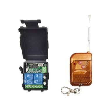433MHz 12V 2 Channel Relay Module Wireless Remote Control Switch - With Battery - 1