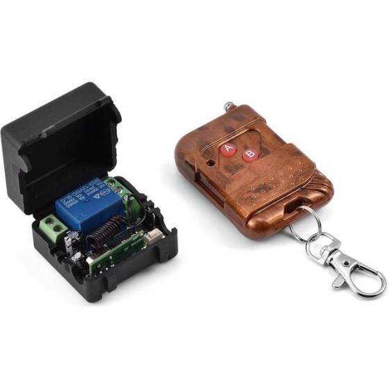 433MHz 24V 1 Channel Relay Module Wireless Remote Control Switch - With Battery - 1