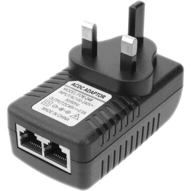 48V 0.5A 100M PoE Injector UK Plug - 1