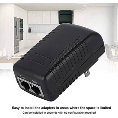 48V 0.5A Gigabit PoE Injector US Plug - 2