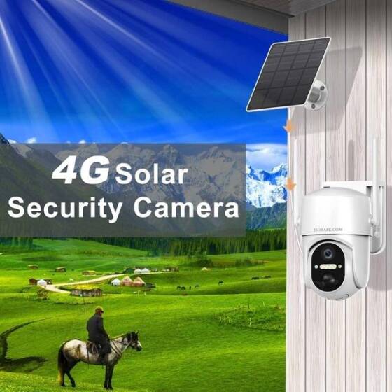 4G Solar Wireless Surveillance Camera -2 Million 4G Traffic Version No Memory Card - 2