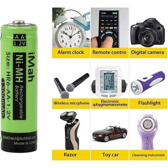 4PCS PALO AA1300MAH Ni-MH Rechargeable Battery - 5