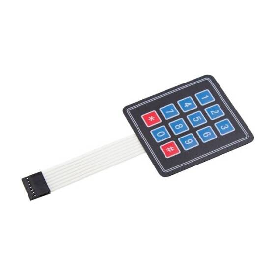 4x3 Membrane Switch Matrix Keypad - 4