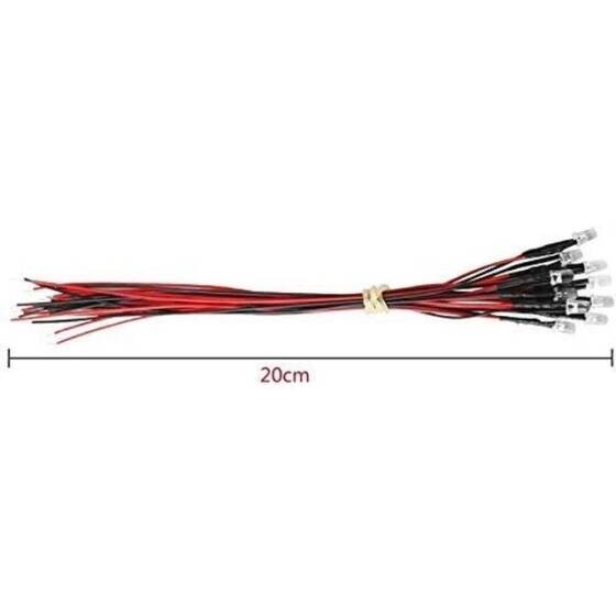5-9V 3mm Blue LED Indicator Light With 20cm Cable - 4