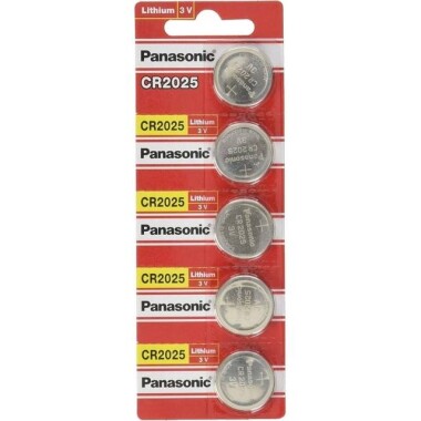 5PCS PANASONIC CR2025 3V Button Lithium Battery - 1