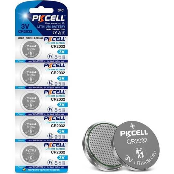 5PCS PKCELL CR2032 3V High Quality Button Lithium Battery - 1