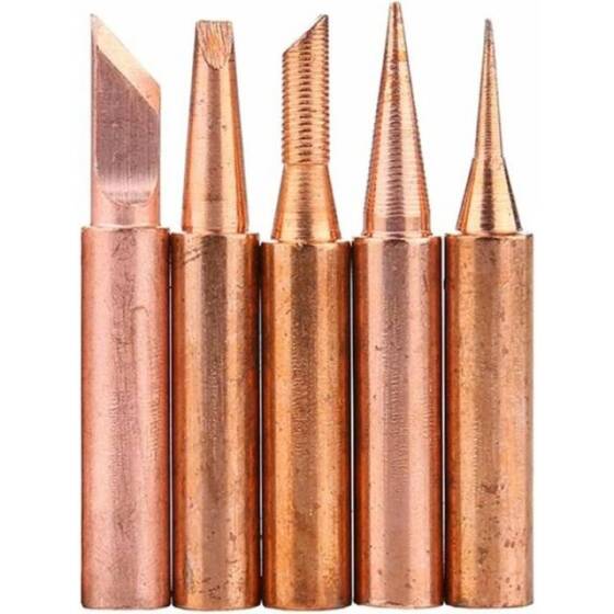 5pcs/set Pure Copper 900M-T Soldering Tips-B-I-2-4D-3C-K - 1