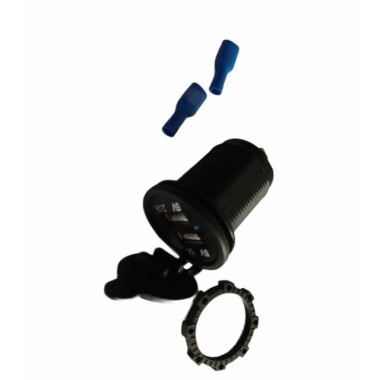 5V 2.1A Waterproof Dual USB Charging Mobile Phone Charger For Car Boat Marine Motorcycle - 1