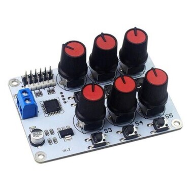 6 Channel Analog Servo Motor Control Card with Potentiometer - 1